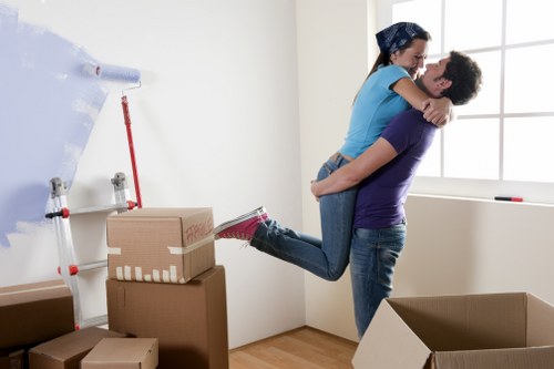 Customer service representative assisting with removal booking